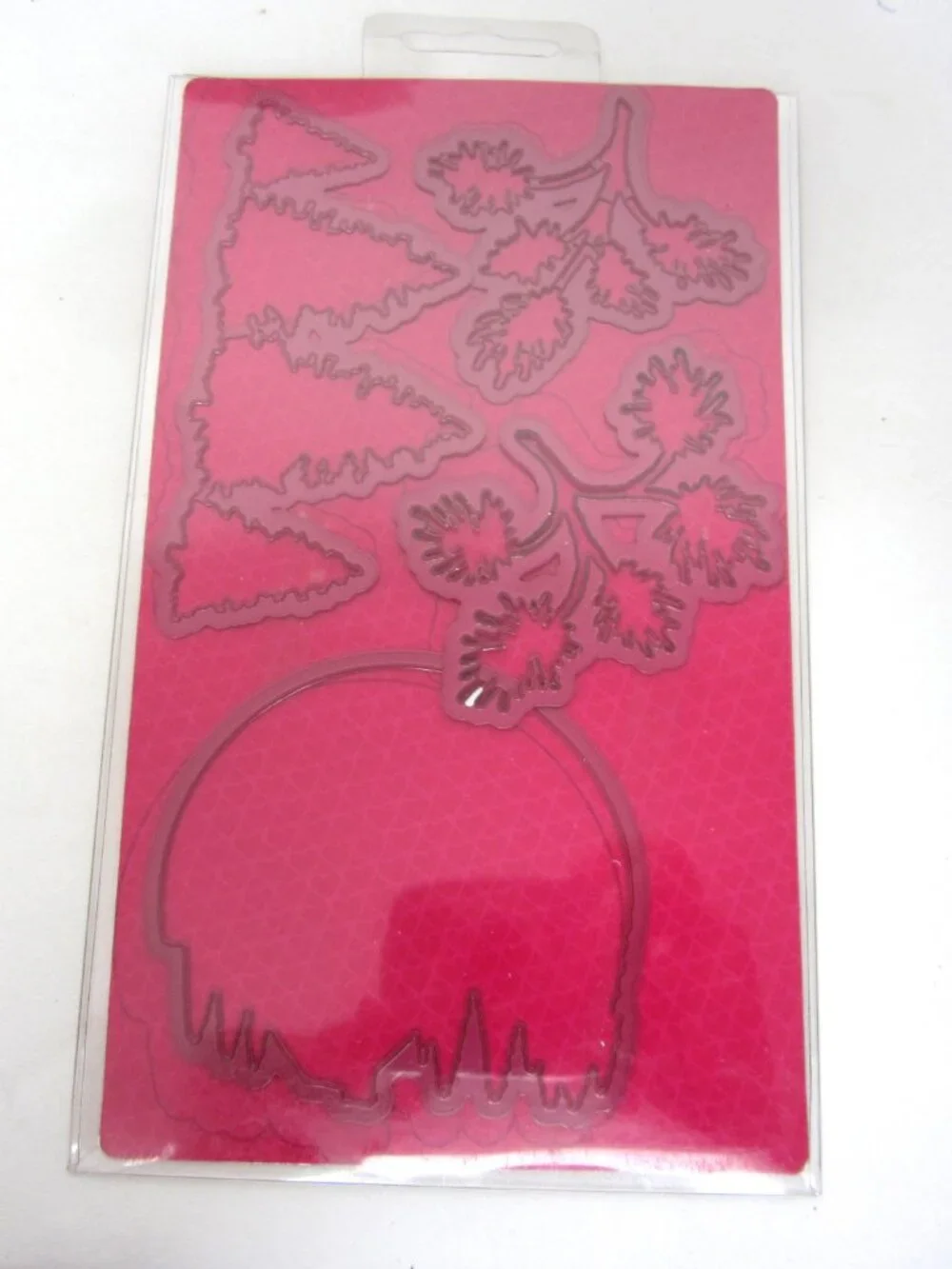 Heartfelt Creations Snowy Pine Village Cling Stamps Craft Dies Christmas Winter